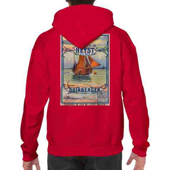 Witte Klassieke Hoodie met Variërend Vezelgehalte Witte klassieke hoodie met vezelgehalte dat varieert per kleur