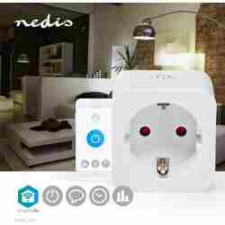 Nedis witte slimme stekker met Wi-Fi voor slimme controle