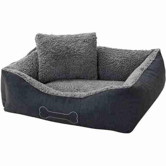 Sun Garden hondenmand Lucky in grijs met pluche laag
