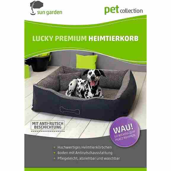 Sun Garden hondenmand Lucky grijs met moderne look