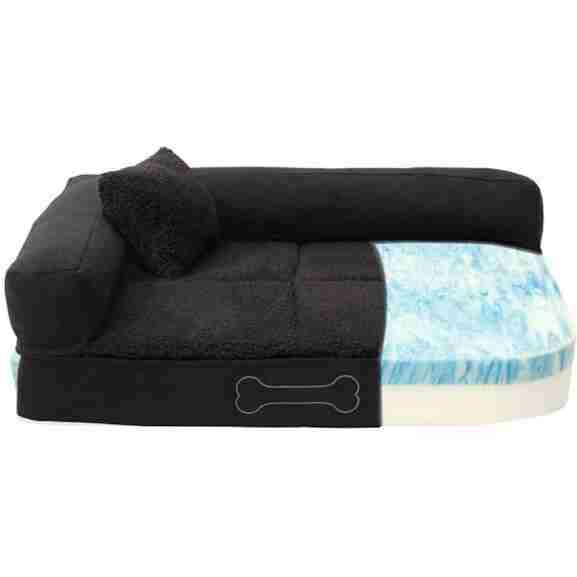 Sun Garden Pallina hondenbed antraciet/grijs pluche laag