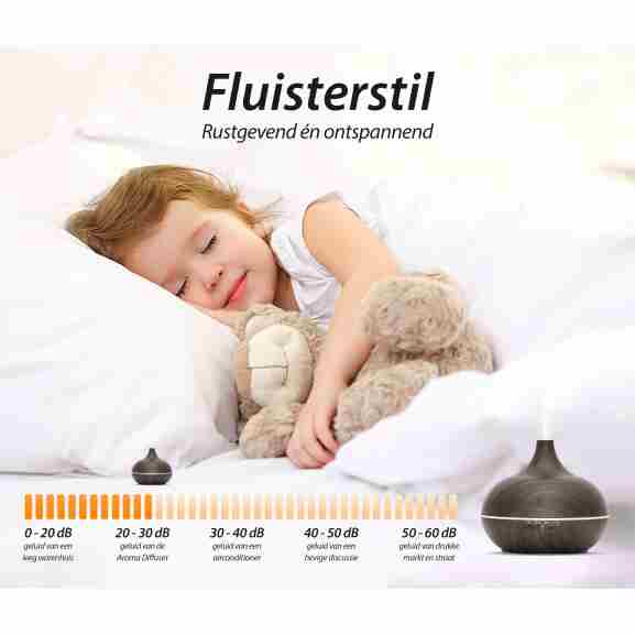 Essential Pro Aroma Diffuser met timerfunctie in houtkleur