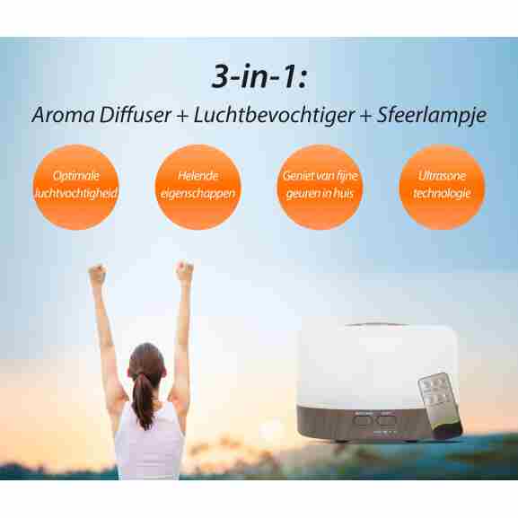 Happiness Pro Aroma Diffuser die helpt bij droge hoest en huid