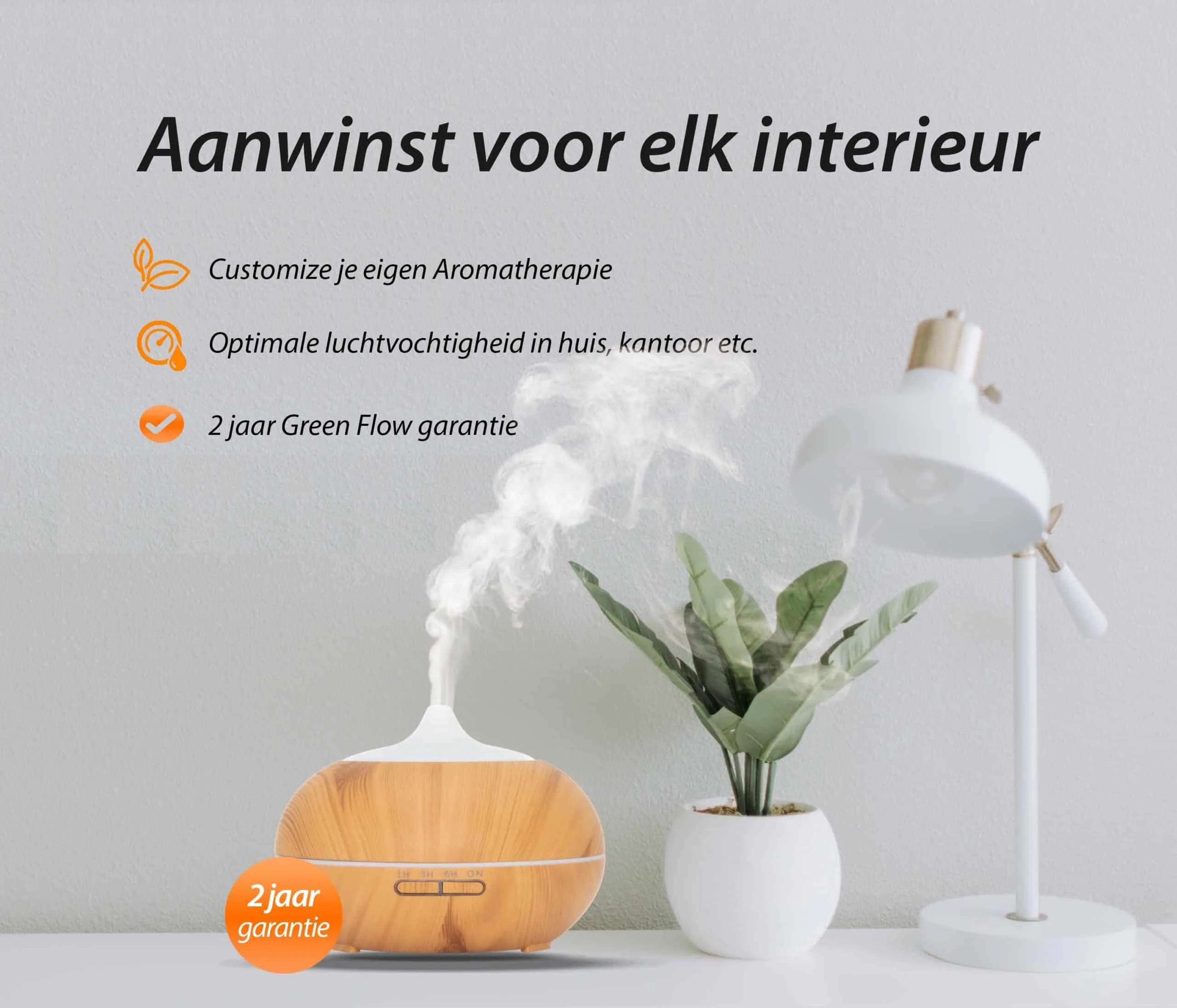 Sun Shine Pro Aroma Diffuser met insectenwerende eigenschappen in Licht Wood