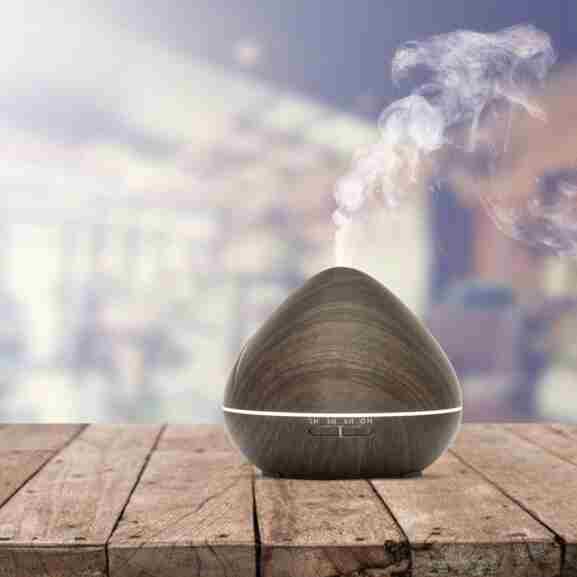 Zen Pro Aroma Diffuser met groot reservoir in donker hout