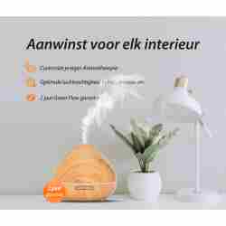 Zen Pro aroma diffuser licht hout verneveling