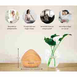 Zen Pro aroma diffuser licht hout in gebruik
