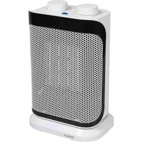 Eurom Sub-heat 1500 keramische heater met thermostaat, wit en roestvrij staal