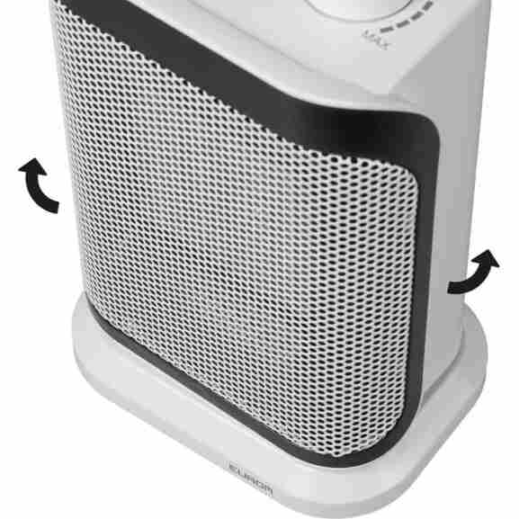 Eurom Sub-heat 1500 keramische heater veilig en energiezuinig, wit en roestvrij staal