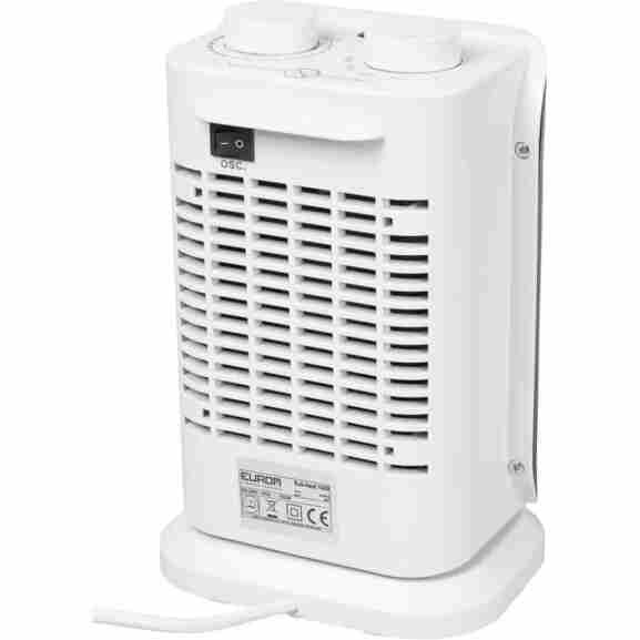 Eurom Sub-heat 1500 keramische heater lichtgewicht, wit en roestvrij staal