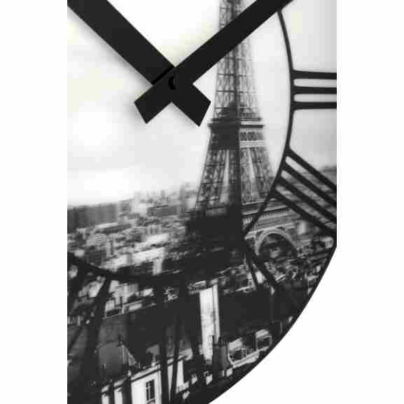 NeXtime La Ville wandklok met aantrekkelijk 3D Eiffeltoren design in grijs