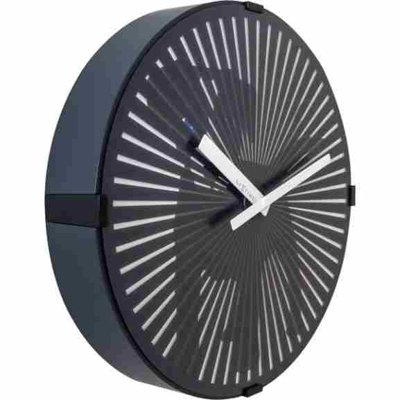 Nextime Dog Motion Wandklok zwart visueel effect