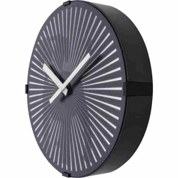 Nextime Dog Motion Wandklok zwart moiré effect