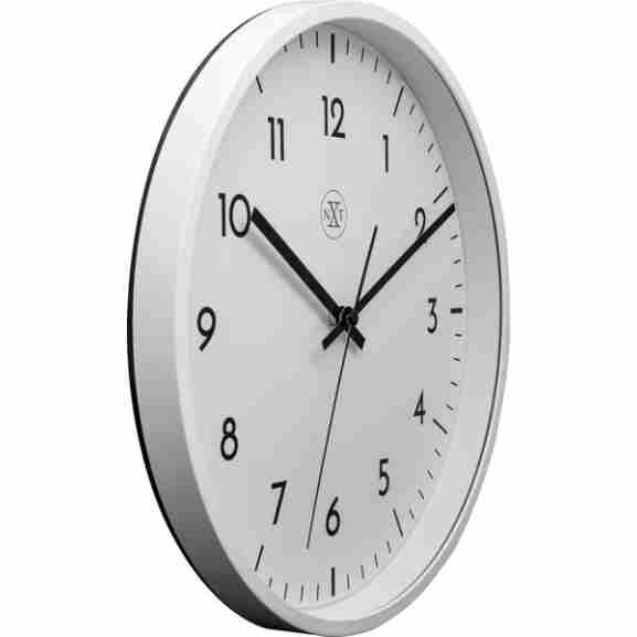 Nextime Nx-7320 witte wandklok met witte wijzerplaat