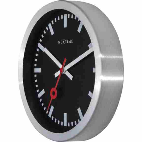 Nextime Station Klok met felrode secondewijzer