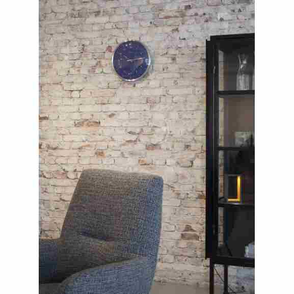 Nextime Ne-3243Bl blauwe wandklok voor effectieve werksfeer