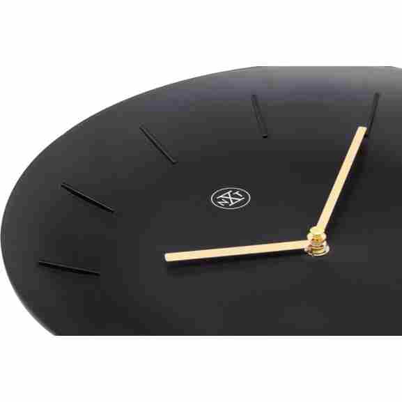 Zwarte Nextime Nx-7339Zw Bowl wandklok die werkt op 1 AA batterij