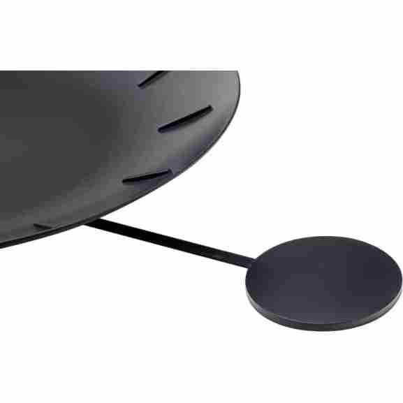 Zwarte Nextime Nx-7339Zw Bowl wandklok met unieke komvormige wijzerplaat