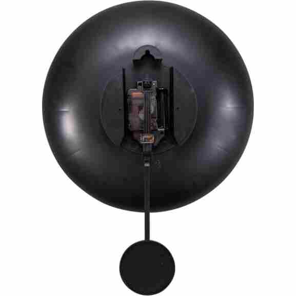 Zwarte Nextime Nx-7339Zw Bowl wandklok, stijlvol ontwerp
