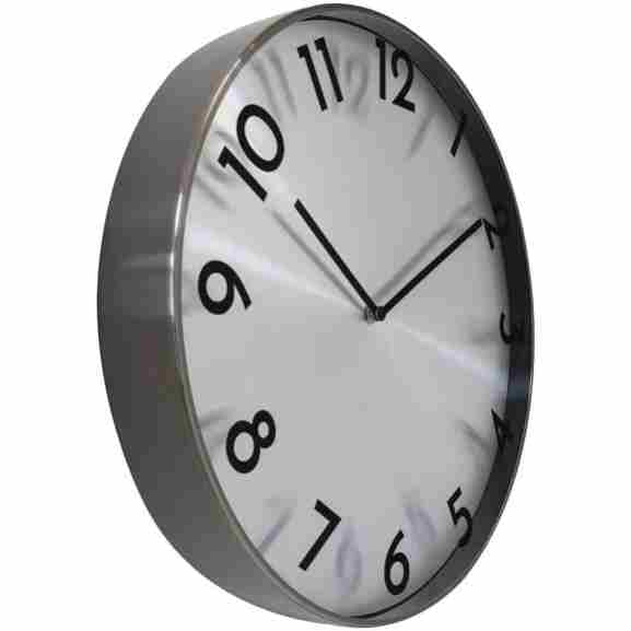 NeXtime Reflection wandklok met zwarte cijferindex op glas