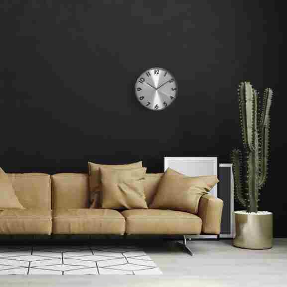 NeXtime Reflection wandklok met zachte reflectie van wijzers