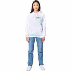 MyPurity witte klassieke hoodie met afscheurbaar label