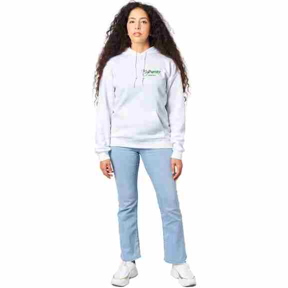 MyPurity Hoodie met 1x1 cm Rib MyPurity witte klassieke hoodie met 1x1 cm rib met spandex