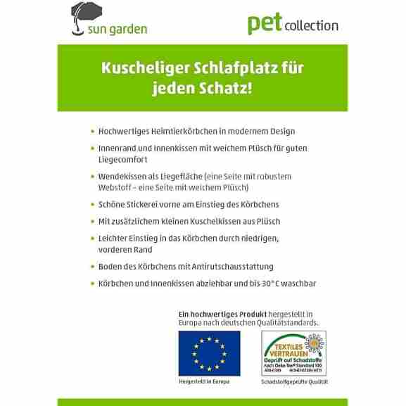 Sun Garden hondenmand grijs in zwart/grijze tint