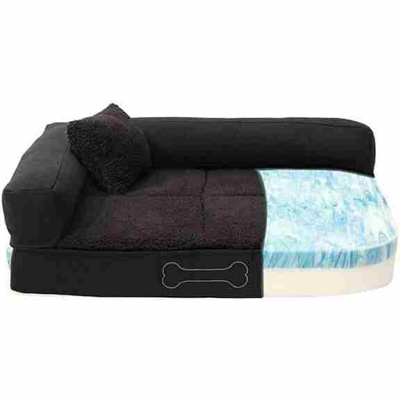 Bruin Sun Garden Pallina bed met pluche kussentje