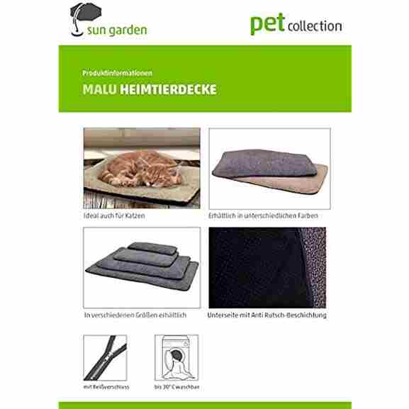 Sun Garden Malu honden- en kattenkleed grijs krasbestendig