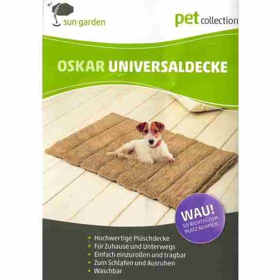 Beige Sun Garden Oskar kleed voor honden onderweg