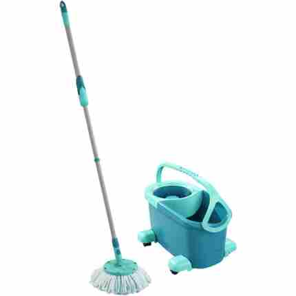 Leifheit 52102 Clean Twist Disc Mop Compleet Systeem Met Wieltjes Blauw