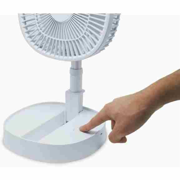 Starlyf opvouwbare ventilator wit, in de hoogte aanpasbaar