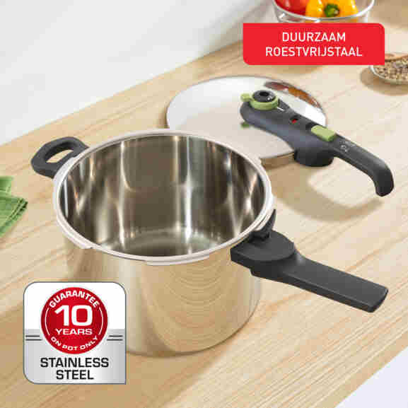 Roestvrijstalen Tefal P25807 Secure 5 Trendy Snelkookpan voor inductie