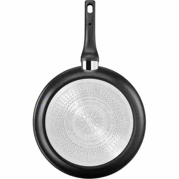 Tefal Unlimited koekenpan bovenaanzicht met krasbestendige Titanium coating en de karakteristieke rode Thermo-Spot