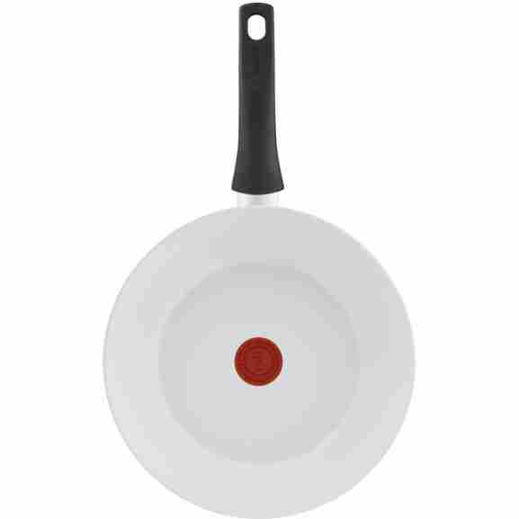 Tefal Wok Ergonomisch Wit Tefal Ceramic Control wok met ergonomische handgreep en inductiebodem in wit
