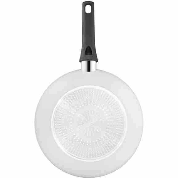 Tefal Wok Inductie Wit Tefal Ceramic Control wok met brede inductiebodem voor gelijkmatige warmte in wit