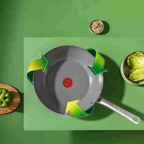 Tefal Renew+ Wokpan met Thermo-Spot hitte-indicator