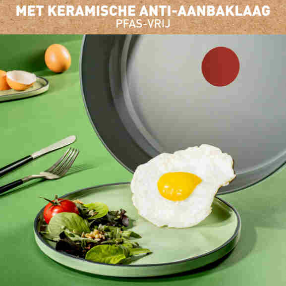 Tefal Renew+ grijs koekenpan voor inductie