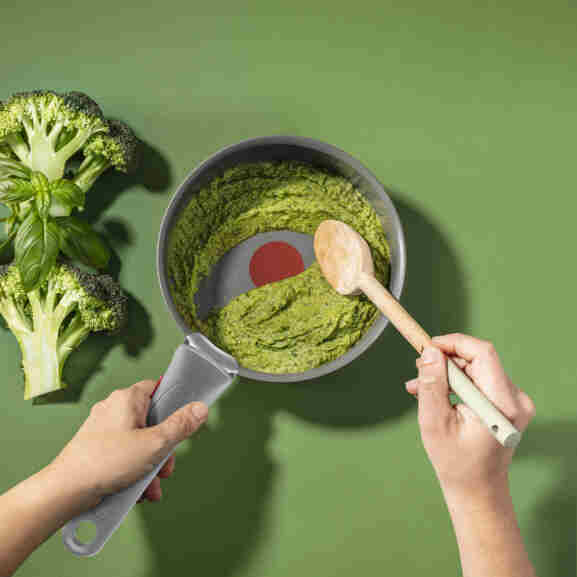 Tefal Ingenio Renew grijze koekenpan, geschikt voor inductie met keramische coating