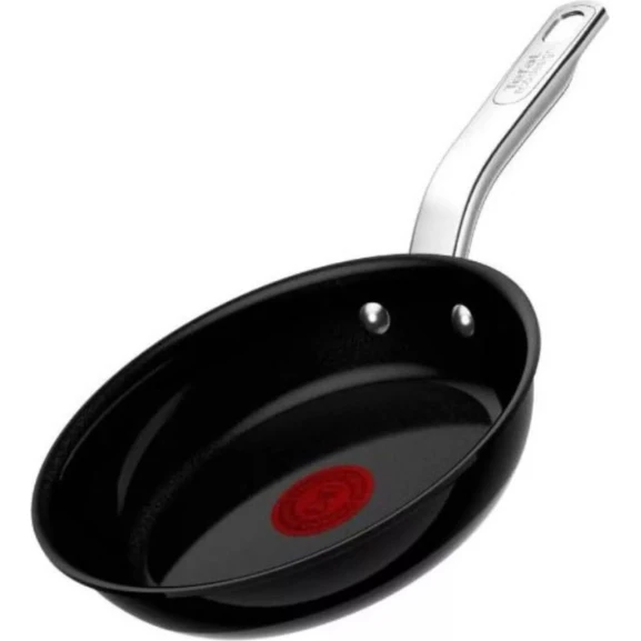 Tefal Renew+ Black keramische koekenpan met duurzame anti-aanbaklaag en Thermo-Signal warmte-indicatortechnologie voor