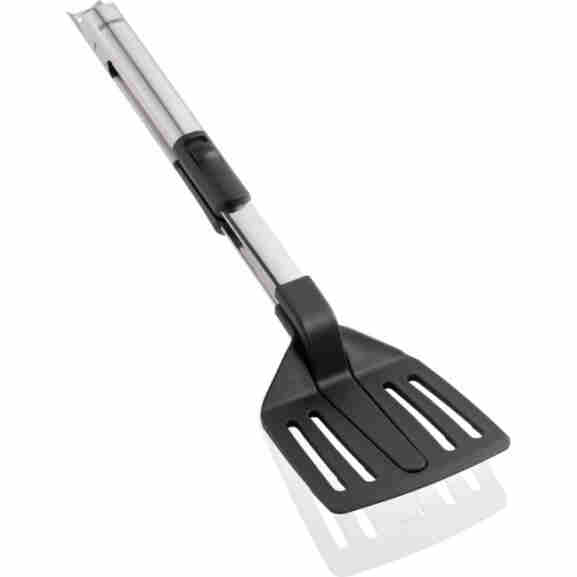 Leifheit 3089 serveertang/bakspaan 2-in-1 in zwart/roestvrij staal, hittebestendige nylon kop