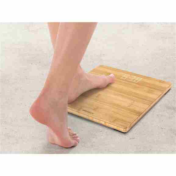 Soehnle Bamboo Magic weegschaal met antislip voetjes en bamboe
