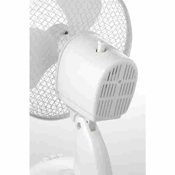 Lentz tafelventilator in het wit met een diameter van 23 cm en 25 Watt