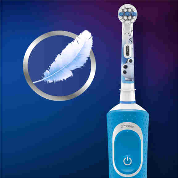Oral-B Kids Disney Frozen 2 elektrische tandenborstel met stickers in blauw en wit
