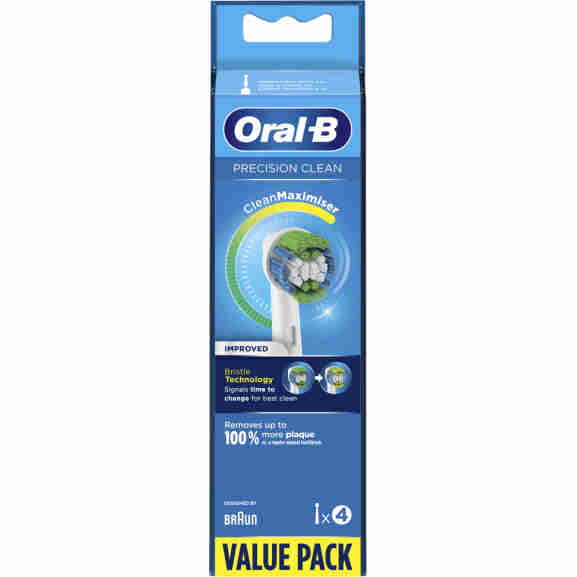 Oral-B Precision Clean opzetborstel met CleanMaximiser-technologie in blauw, groen en wit