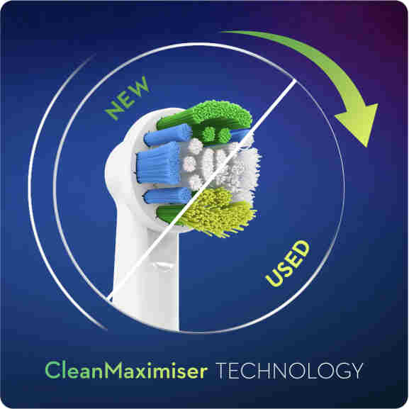 Oral-B Precision Clean opzetborstel voor een schoon mondgevoel in blauw, groen en wit