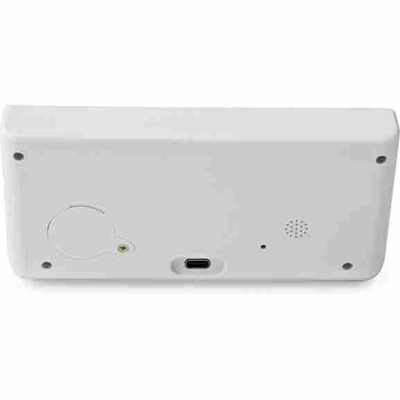 Nedis Wcacq20Wt 3-in-1-wekker met witte led-klok en dubbele alarmfunctie
