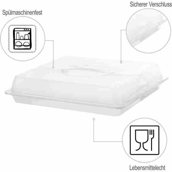 Rotho John Partybutler Large in wit met zijclips voor veilige sluiting, ideaal voor picknicks, feestjes en het transporteren