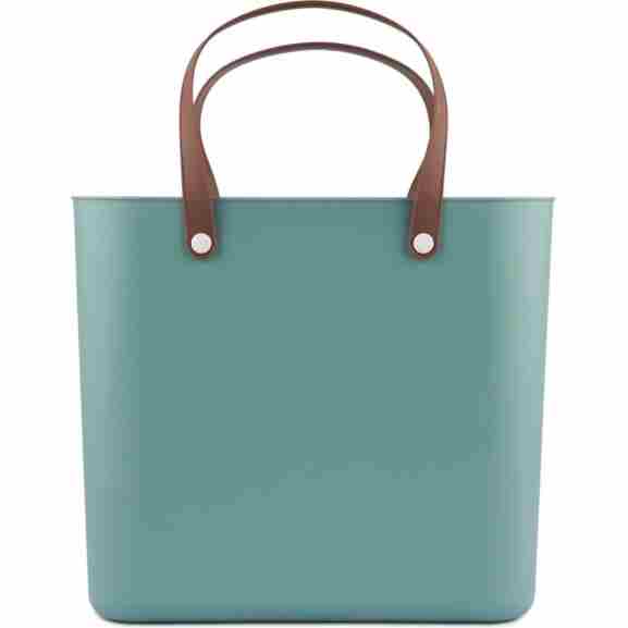 Rotho Style Multibag 25L mistletoe groene boodschappentas met rechthoekige vorm, perfect voor boodschappen, picknicks en